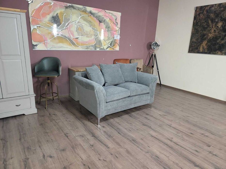 Сив диван от плат двойка Dury