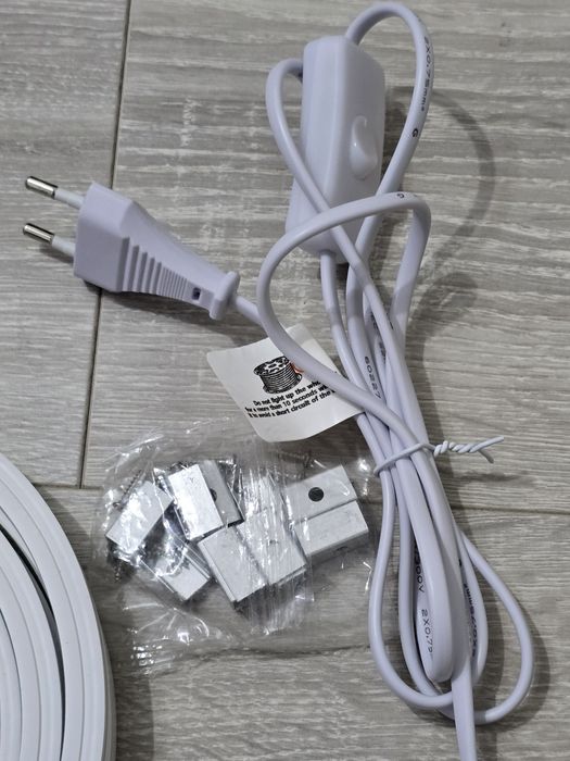 Bandă LED Neon 5m, Alb Cald 3000K, Impermeabilă IP65