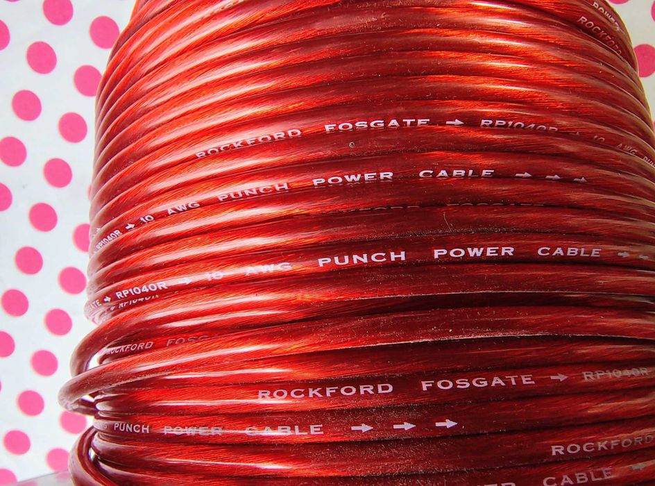 Cablu Boxe Rockford Rosu cupru siliconat 6 mm extra moale.