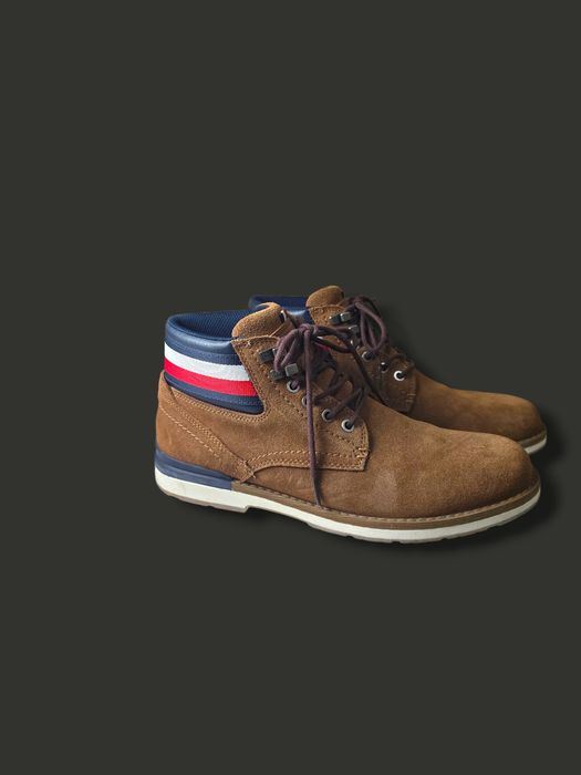 Мъжки боти Tommy Hilfiger – естествен велур, оригинални