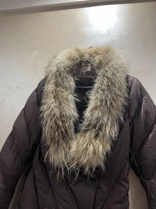 geaca de fas cu blana naturala si umplutura  puf