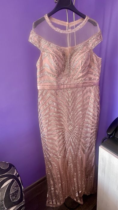 Елегантна вечерна официална рокля, голям размер XL