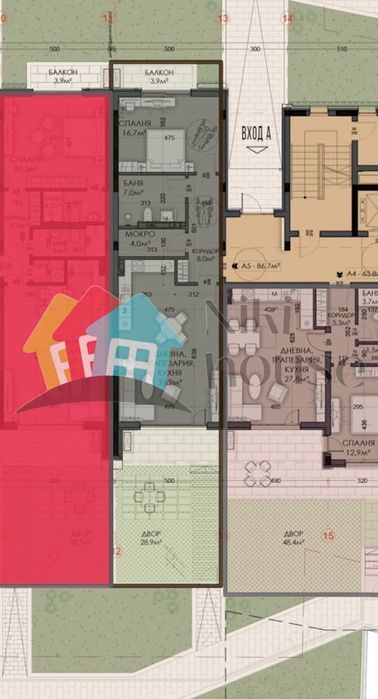 Двустаен в кв.Виницас площ 78кв.м., цена 189900 евро