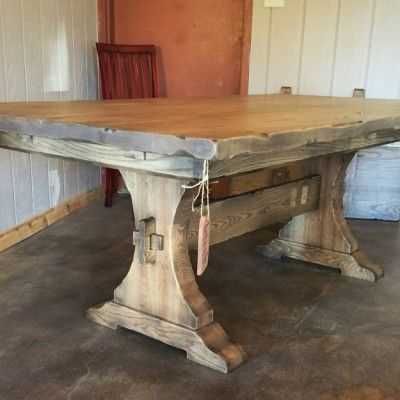 Стол деревянный под старину для дома и дачи