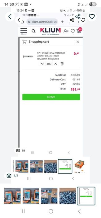 Cuie zincate profi  Spit UDZ 6 Noi