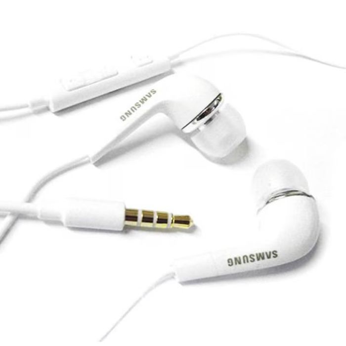 Casti Samsung model EHS64AVFWE cu sunet clar, microfon si control volum, white