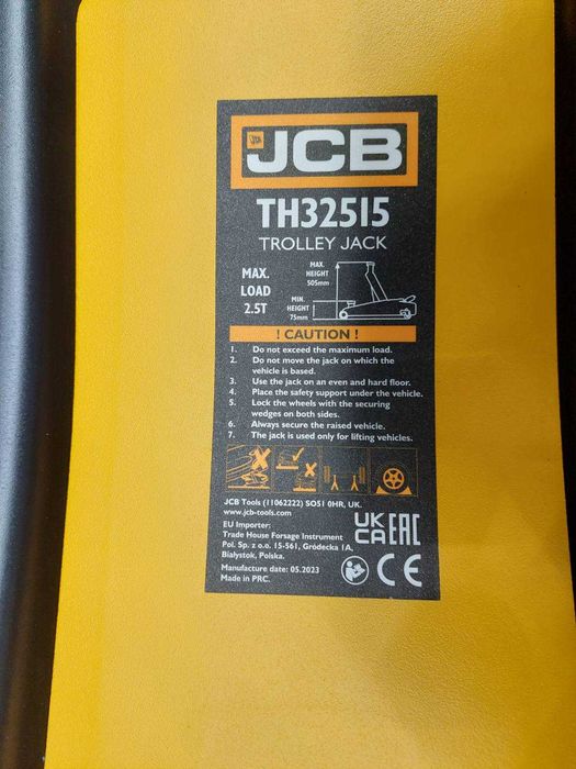 Хидравличен крик нископрофилен - 2.5 и 3 тона JCB