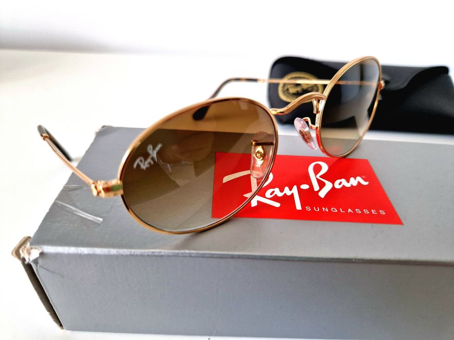 Ochelari de soare Ray Ban 3547, rama gold, noi