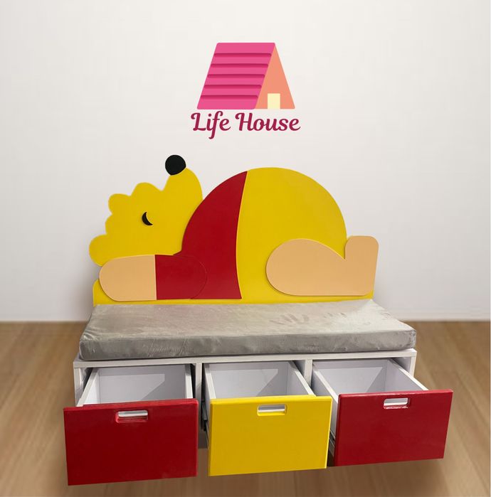 Диванчик в детскую мебель мягкая ящик для игрушек