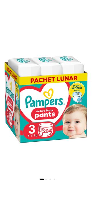 Pampers pants nr 3, 204 bucati.