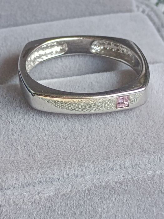 Сребърен пръстен с натурален Розов Сапфир