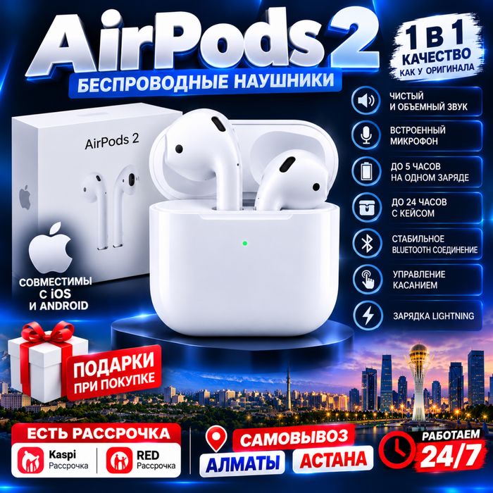 Оригинал 1 в 1 air pods pto айрподс airpods аир подс аирподс эйр подс