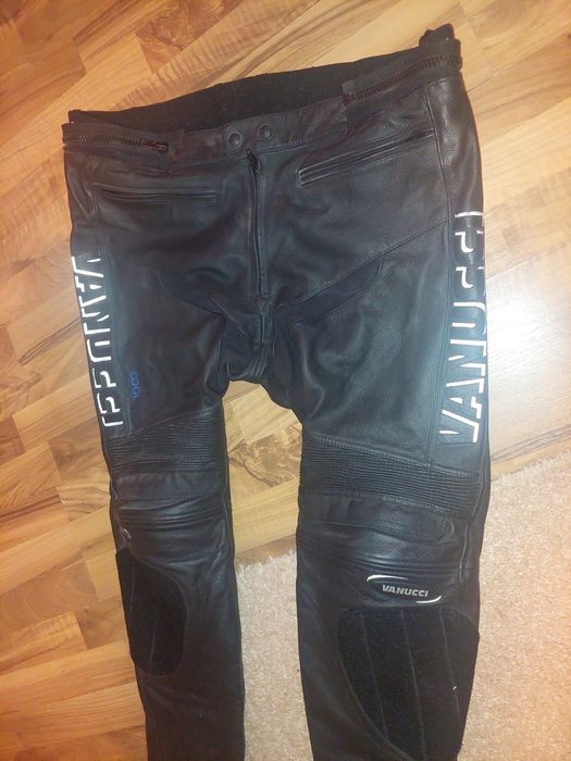 Pantaloni moto Vanucci ,piele naturala,marime mare