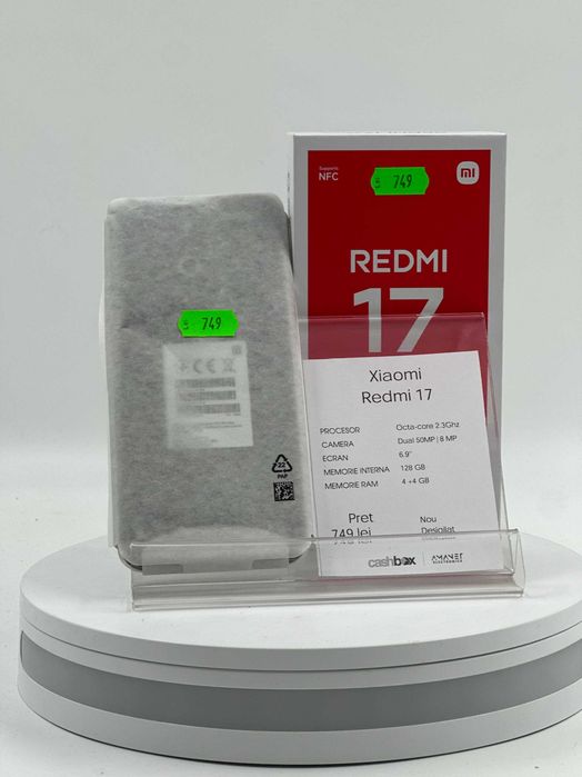 XIAOMI REDMI 17 5G BLACK 128GB 4GB RAM Garantie 24 luni Cashbox