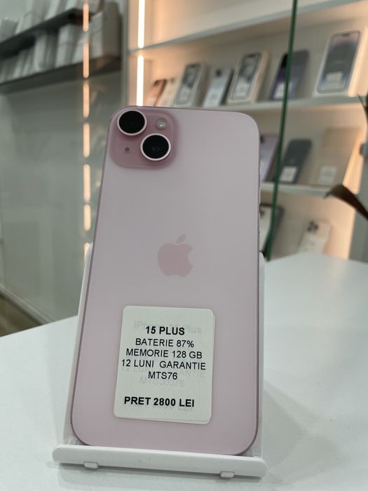 Magazin: vindem iPhone 15 Plus, 128gb, GARANTIE