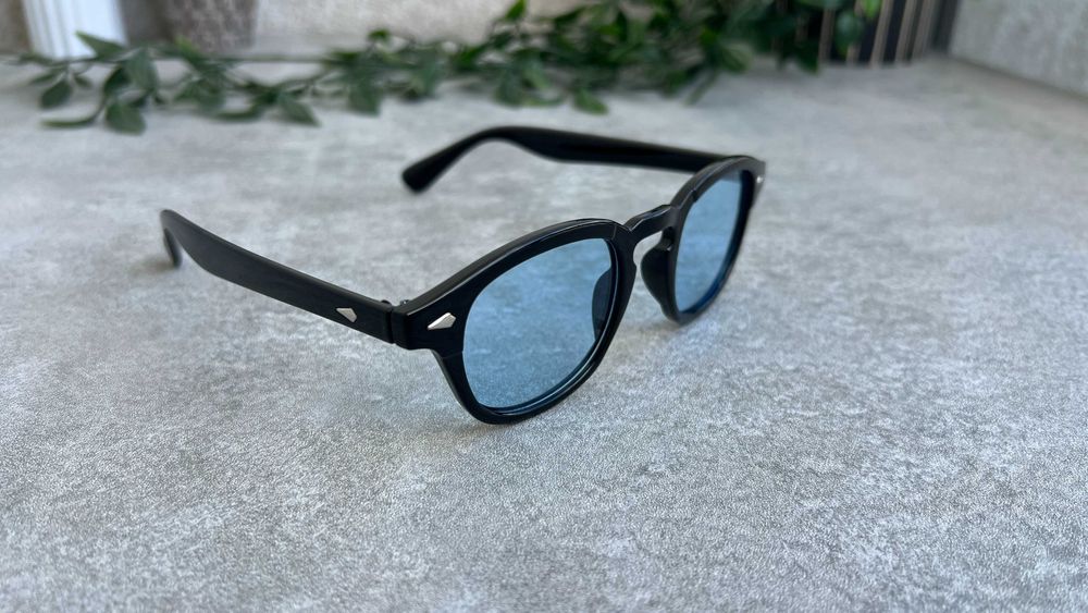 Ochelari de soare Moscot Lemtosh Rama animal print Lentile albastre