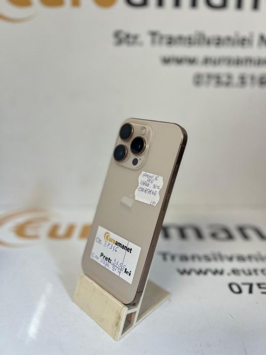 Telefon mobil Apple iPhone 16 Pro, 128GB, Baterie 91% -T-