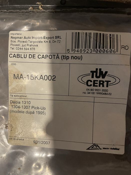 Piese Dacia 1300/1310/papuc/1304-1307 NOI