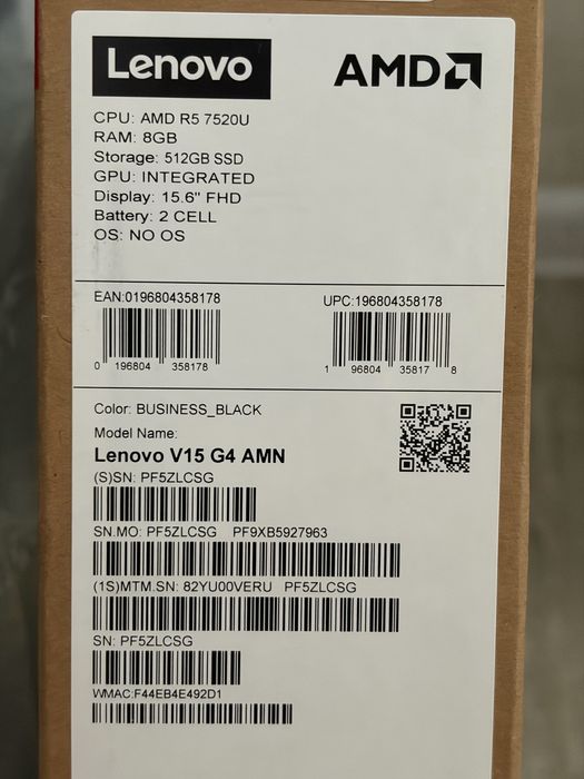 Lenovo V15 G4 Ryzen 5 8/512