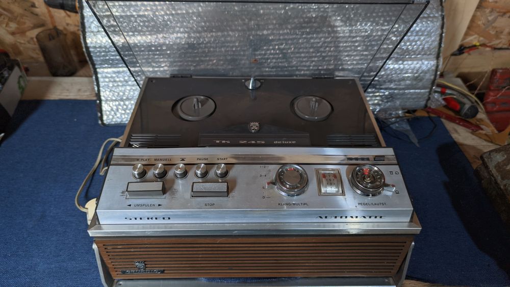 Magnetofon Vintage Grundig TK 245 Deluxe – Stereo, Hibrid (Lămpi)