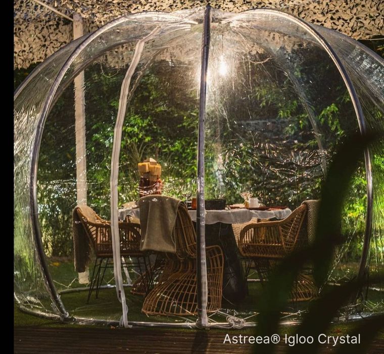 OUTLET ! Беседка тип ИГЛУ с кристално ПВЦ, алуминиеви рамки