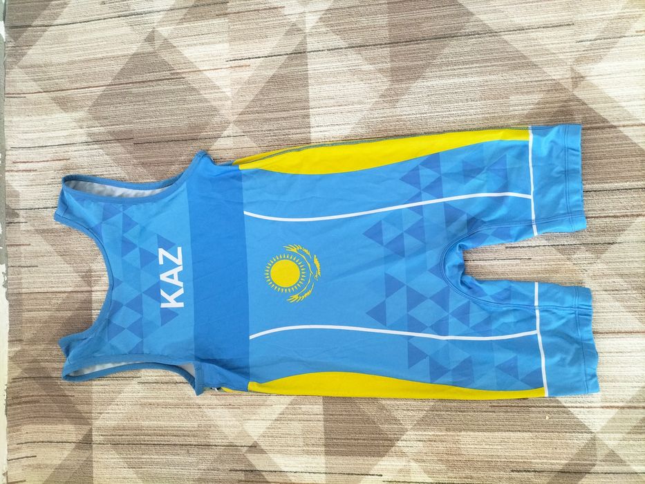 Борцовскии трико, синий оригинал