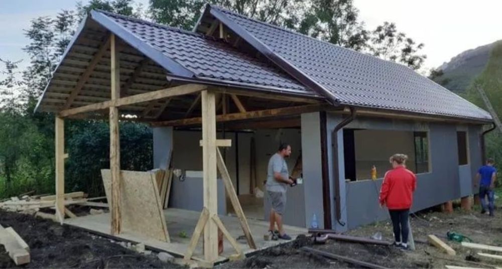 Confecționez case modulare pe structura metalica