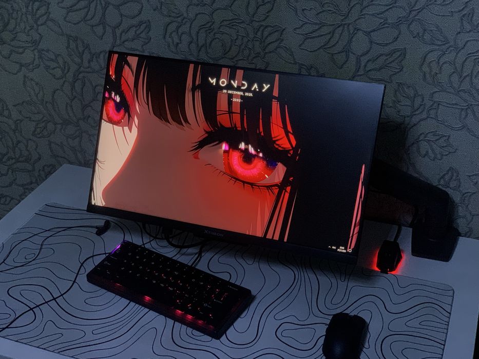 Комплект для ПК: монитор, клавиатура, мышь, кронштейн