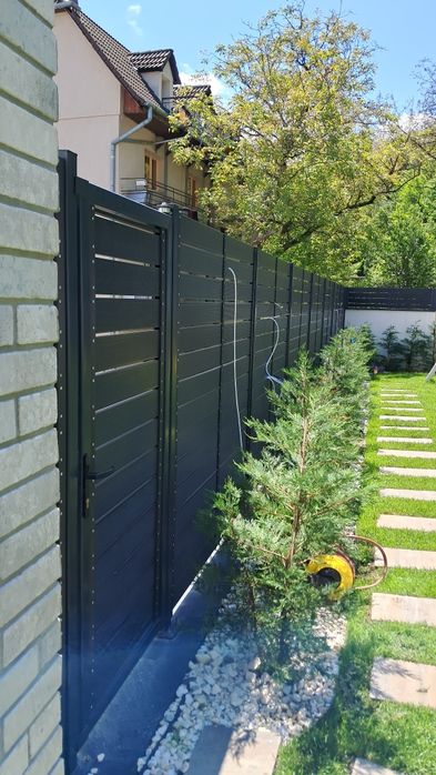 Gard Modern și Porți Fier – Lamele, WPC, aluminiu