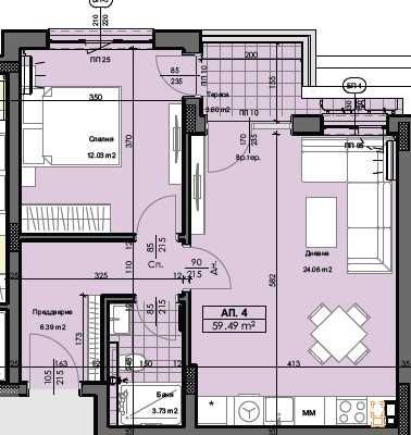 Продава се Двустаен апартамент в Пловдив, Тракия - 66 кв.м за 995 €/кв.м - Снимка #1