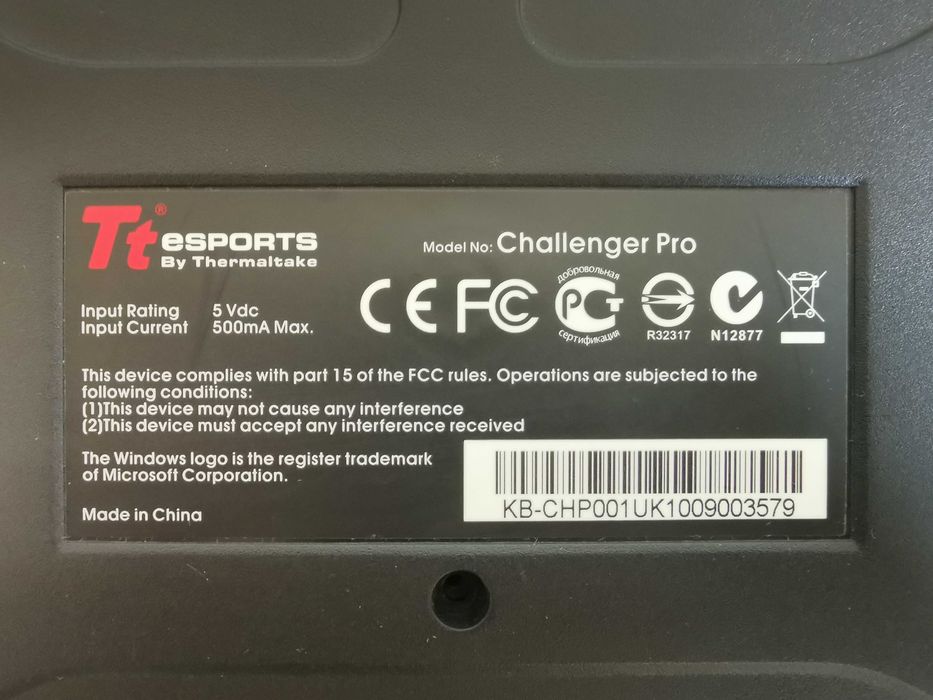 Геймърска клавиатура Thermaltake Ttesports Challenger Pro с подсветка