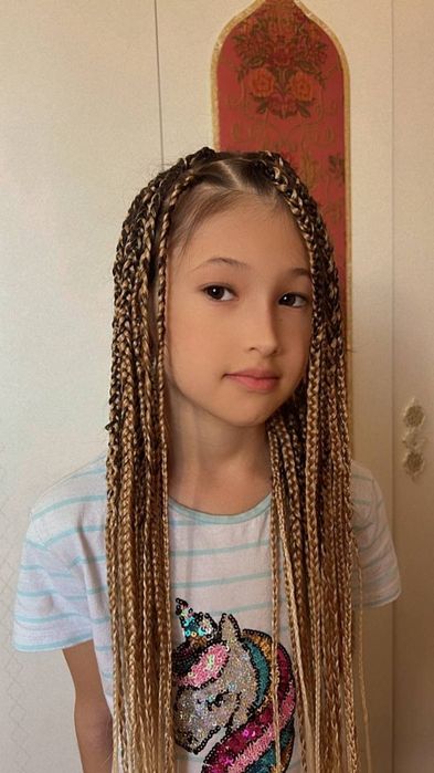 Плету косы детям из ниток и каниколон