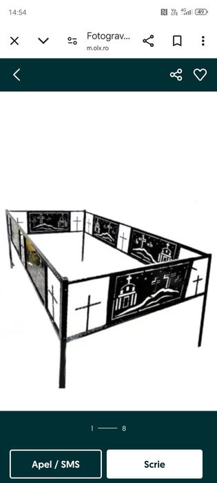 Cruce cimitir cu scris , fotogravura personalizata si felinar