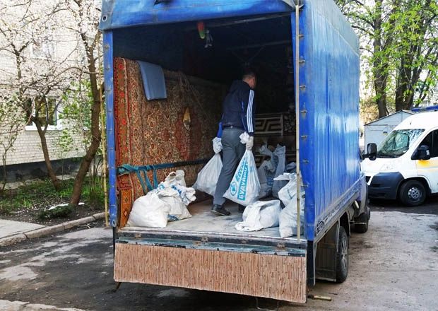 Вывоз мусора из домов строй материал