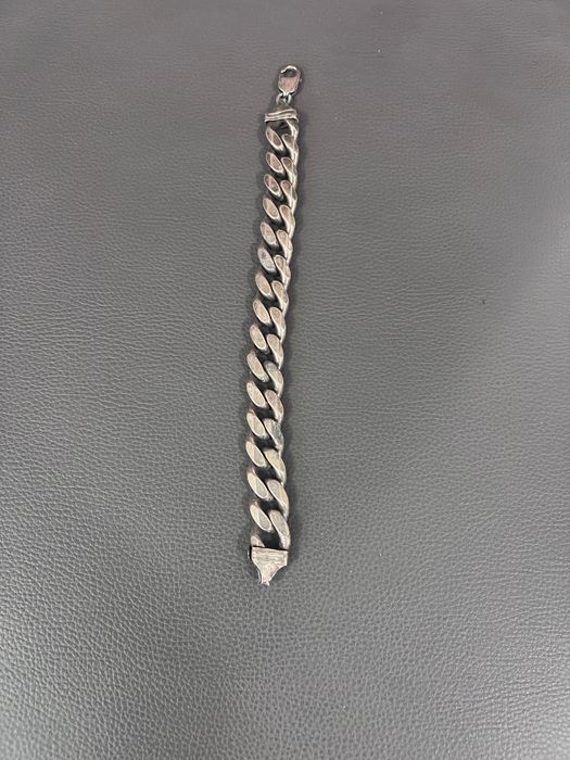 Промо! Сребърна солидна гривна 925 Сребро 101 грама