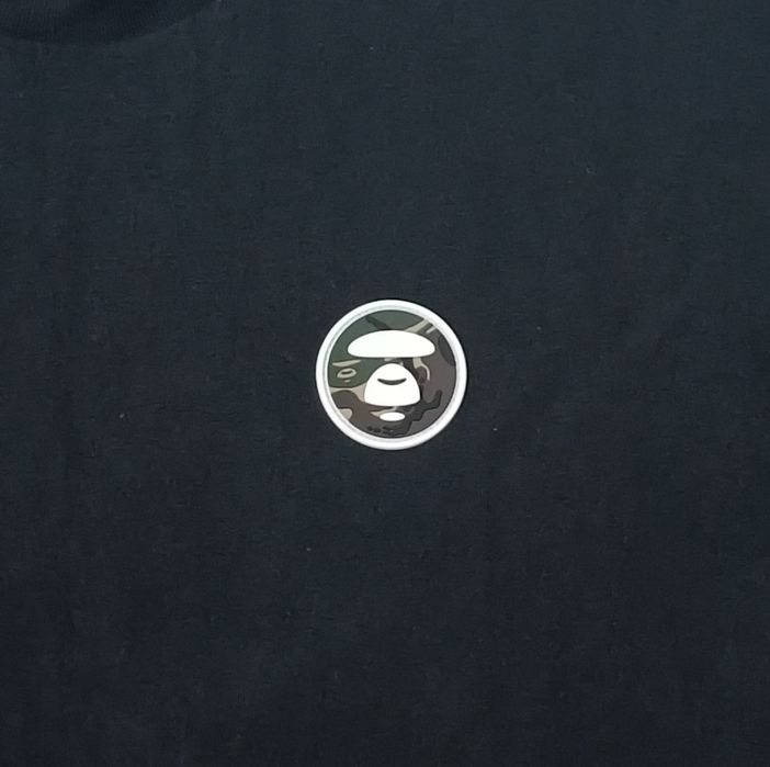 A Bathing Ape Bape Shirt оригинална тениска L памучна черна фланелка Бейп