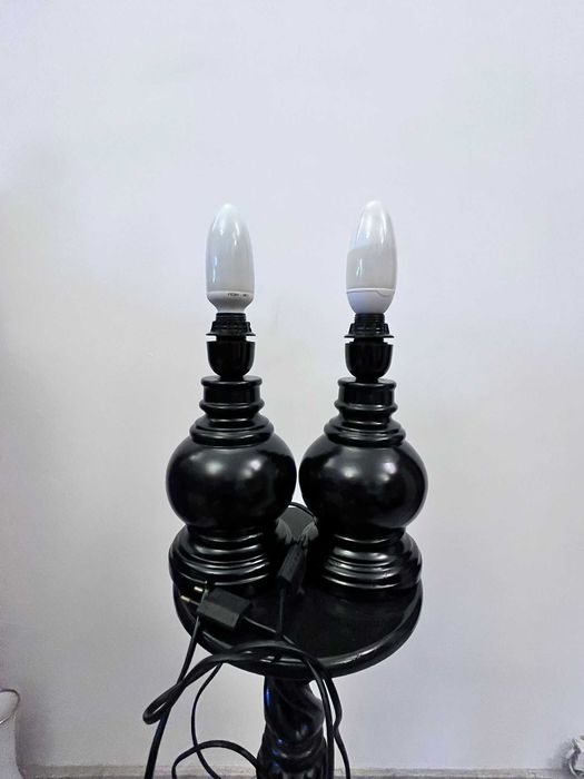 Set 2 veioze lemn lampi functionale bibelouri bibelou figurina ieftine