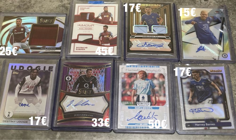Футоблни карти с автографи auto Topps Panini