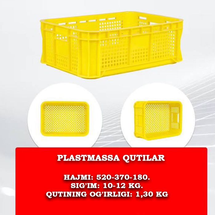 Yashik sifatli plastikdan