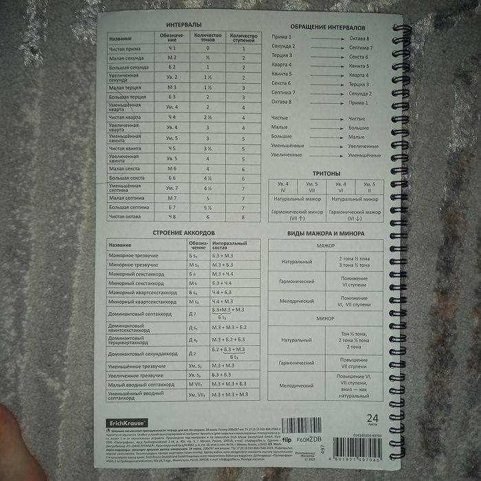 Продам тетрадь для музыки