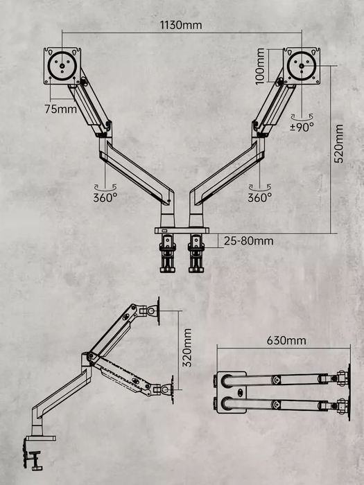 Nb North Bayou Nb G35 22-32inch Monitör Standi