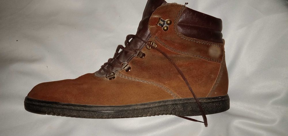 Полусапоги замша утеплённые.