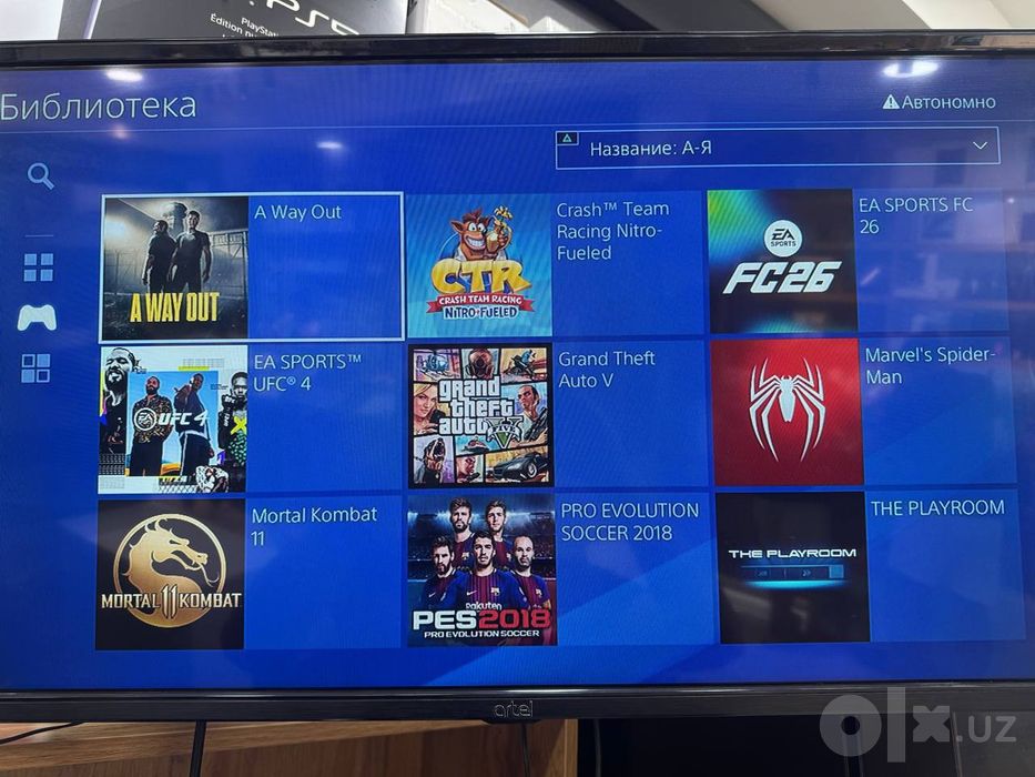 PS4 pro 1TB yangi karobka dakumenti bilan ichida 22ta top oyinlari bln