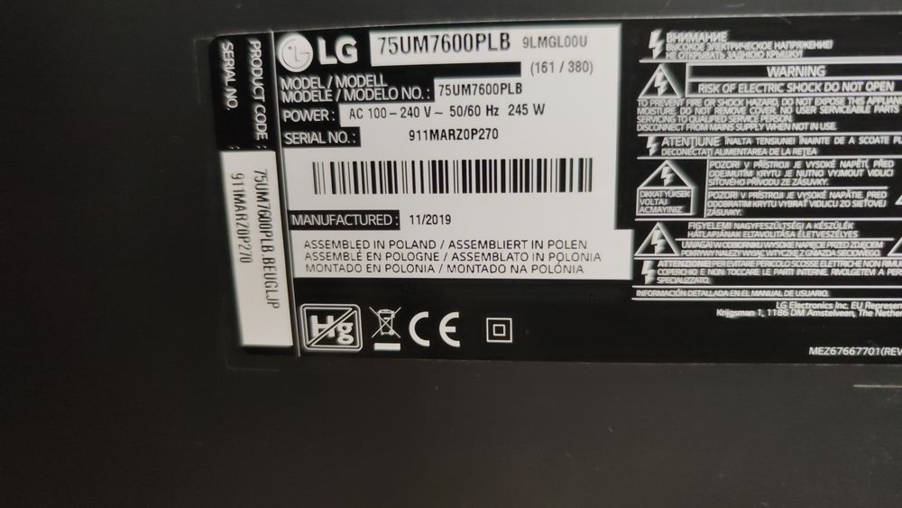 LG 75UM7600PLB impecabil
