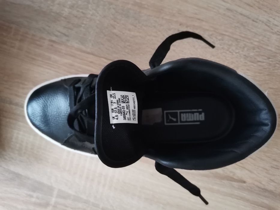 Adidasi copii fete, baieti Puma Cali Star Mid negru cu alb 37,5 Impeca