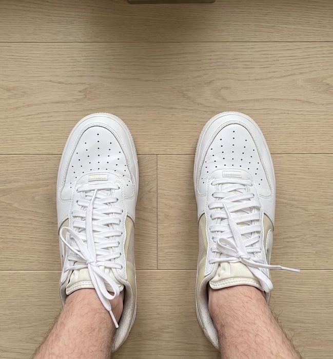 Nike Air Force 1 React White / Light Bone - Mărimea 44 (28 cm)