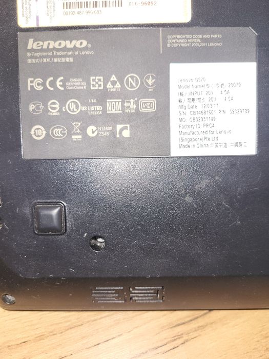 Нутбук Lenovo G570