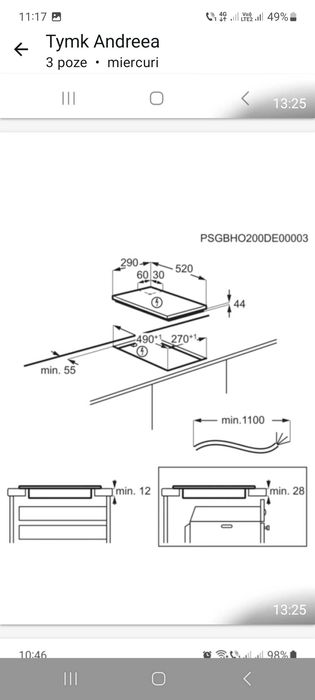 Plita inductie incorporabila Electrolux, 2 zone gatit
