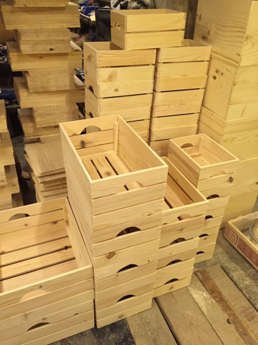 Дървени касетки, щайги