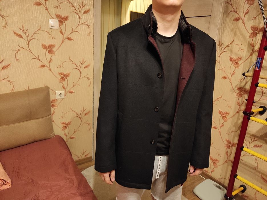 Пальто мужское чёрное